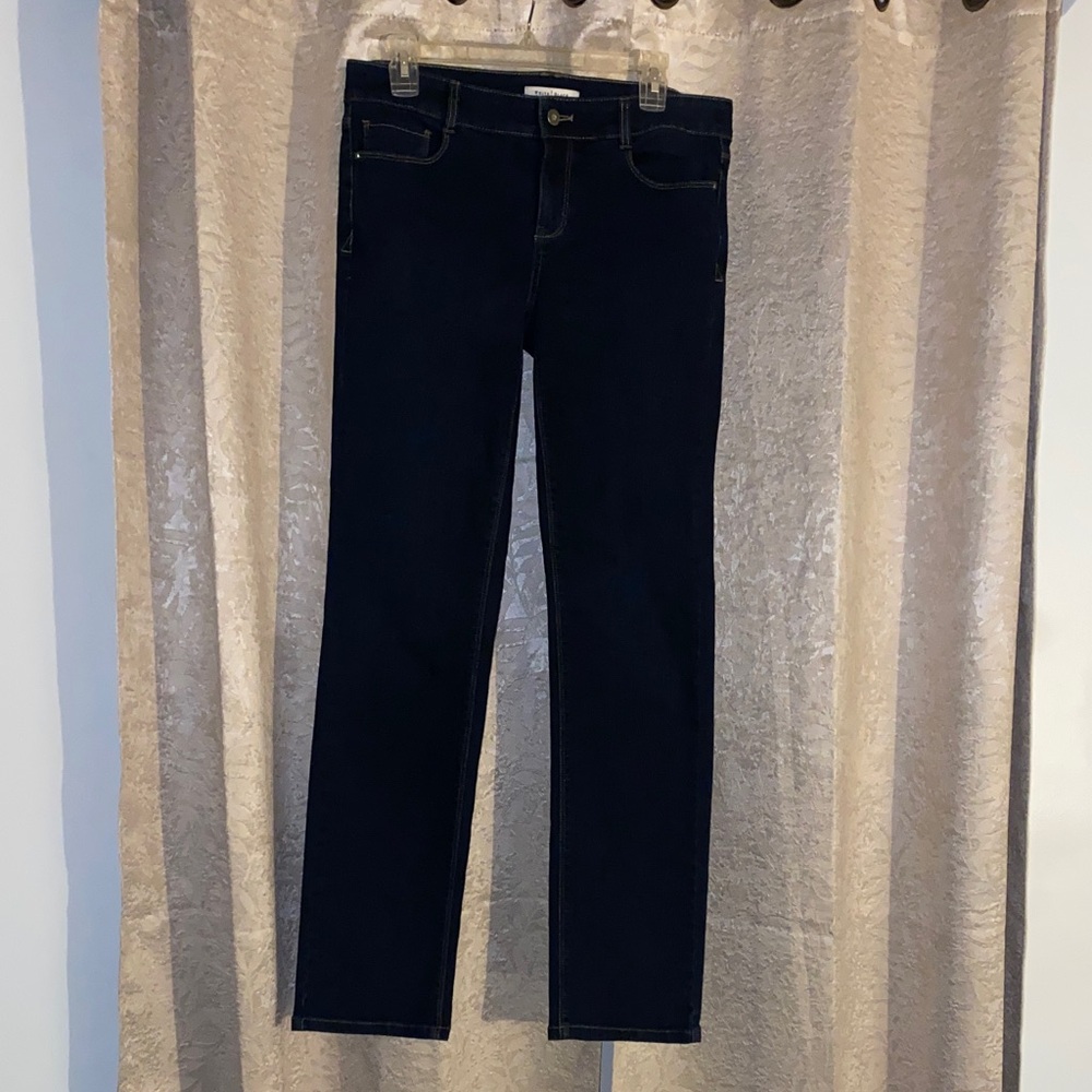 White House Black Market Navy Straight Leg Jeans
